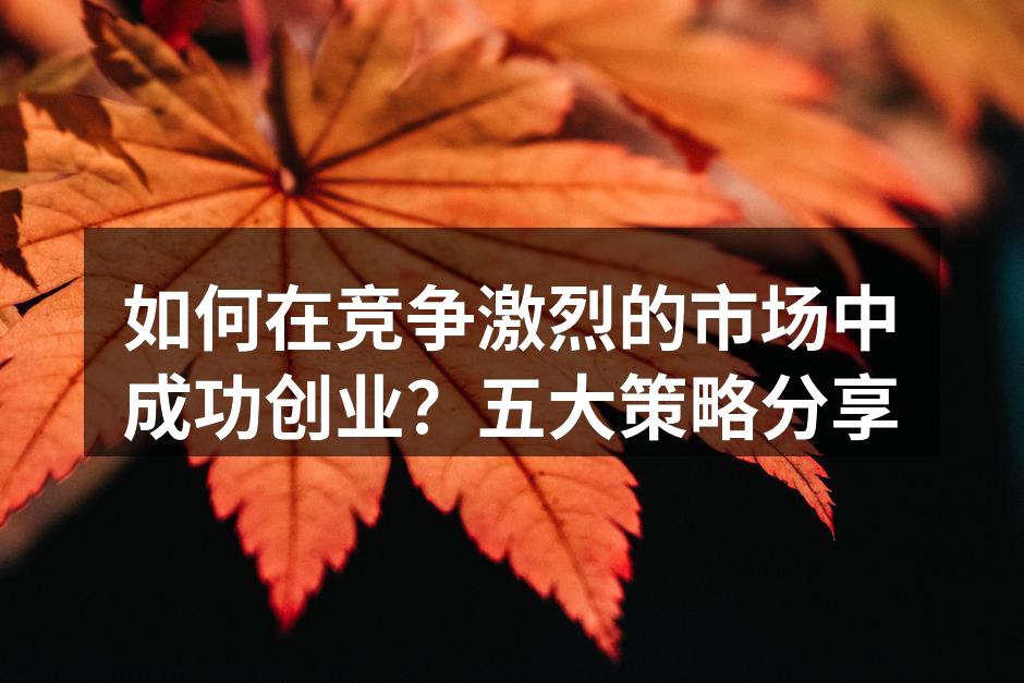 市场调研是成功创业的基础